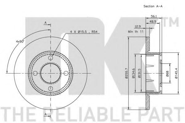 NK 204737 Brake Disc
